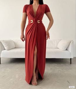 ชุดเดรสผู้หญิงแบบชิ้นเดียวความยาวของพื้นผ้าทรายชั้นสูงมีหลายสี2L 2S 2 - Product Image 2