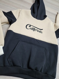 Sweats à capuche avec broderie, mélange de couleurs à carreaux, unisexe, coupe ajustée, impression personnalisée, 100% coton molleton, hiver, fabriqué en Turquie, meilleure qualité - Product Image 6