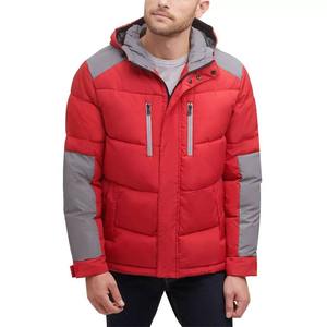 Pakistan Manufacture <b>Men's</b> Warm Puffer Jacket Full Sleeve Stand Collar with Custom Design and Logo Canvas Fabric Coated - Product Image 5