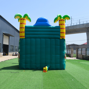 Tobogán de agua inflable al aire libre Tema animal Tobogán de agua grande de grado comercial verde para niños y adultos - Product Image 6