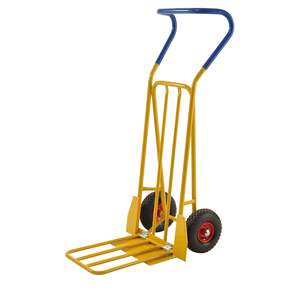 Yellow Heavy Duty Two-Wheeled <b>Trolley</b> KM104-H Four-Wheel Shopping Cart Customizable OEM Luggage <b>Trolley</b> for Airport Shopping Use - Product Image 1
