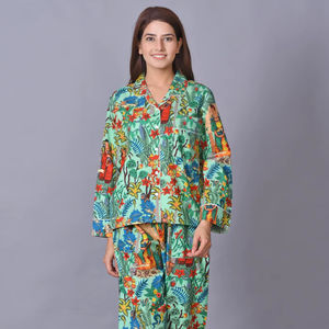 ชุดชุดนอนชุดชุดนอนผ้าฝ้ายอินเดียชุดชุดนอนชุดนอนสำหรับผู้หญิงชุดเดรสสำหรับผู้หญิง - Product Image 1