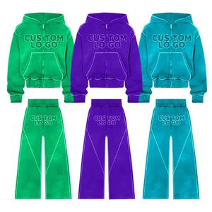 ชุดวอร์มสองชิ้นของผู้หญิงชุดวอร์มลำลองพิมพ์ลายสำหรับฤดูหนาว - Product Image 6