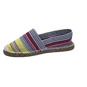 Espadrillas la migliore vendita multi color tape canvas side stitching cotton yarn sottopiede juta espadrillas alla moda per uomo e donna