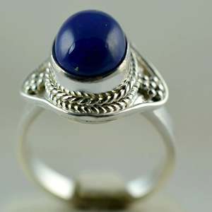 Anillo Boho con Piedra de Nacimiento de Septiembre, Hecho a Mano en Plata de Ley 925 con Lapislázuli Azul Ovalado Natural, Certificado IGI, Regalo Perfecto - Product Image 5