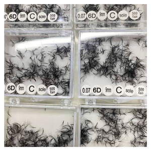 Extensions d'éventail de cils Camelia 6D faites à la main emballage de plateau de beauté fabricant vietnamien numéro de modèle facile - Product Image 4