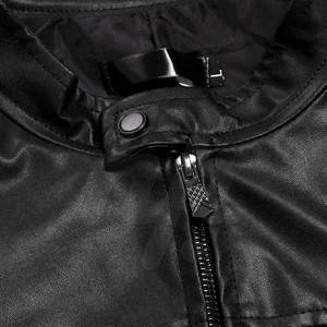 Veste en cuir décontractée pour homme de la meilleure qualité pour l'hiver, design ajusté avec col montant, coupe-vent, respirante, haut de gamme - Product Image 5