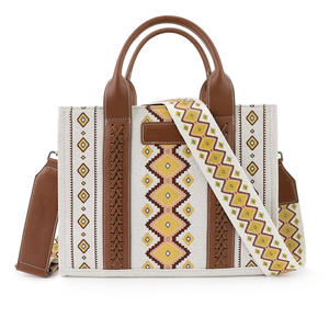 مخصص طباعة كاملة للنساء محافظ تسوق غربية كتف حقيبة يد كروس بودي قماش متقاطعة مع الجسم هوبو بوهيمي أزتيك حقيبة حمل - Product Image 1