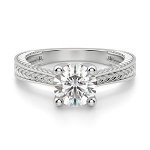 Anillo de aniversario de 3 Sone de estilo único de diamante de corte redondo para mujer - Product Image 5