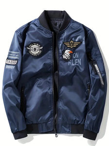 Chaqueta de bombardero de alta calidad hecha a medida para hombre, tela de lona de calidad de talla grande con chaqueta de alta visibilidad con logotipo para hombre - Product Image 6