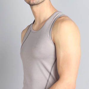 Camiseta sin Mangas Casual para Hombre, Estilo Nuevo, Color Sólido Personalizado, Secado Rápido, Alta Calidad, 100% Algodón, Ecológica, Transpirable, Más Vendida - Product Image 5