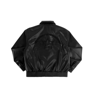 2024 New OEM Custom LOgo Fashion Outdoor Men Streetwear Leather <b>Patchwork</b> Crop Varsity <b>Jacket</b> - Product Image 2