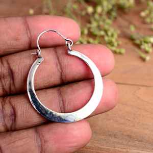 Pendientes de Aro Luna Hechos a Mano en Plata de Ley 925, Estilo Bohemio y Hippie, Chapados en Oro, Joyería para Bodas al por Mayor - Product Image 4