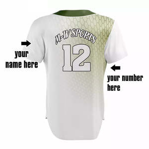 Maillot de baseball personnalisé pour homme 2025 – Qualité supérieure, 180g, respirant, 100% polyester, anti-bactérien, imprimé numérique, manches courtes, col en V - Product Image 5