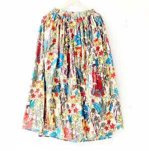 Breathable Natural Casual Cotton Boho <b>Maxi</b> <b>Skirt</b> <b>Floral</b> Hand Block Print Summer Beach <b>Skirt</b> Relaxed Fit Handmade - Product Image 5