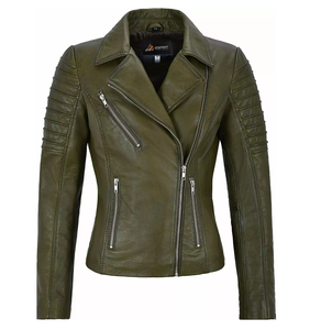 Nueva tendencia de diseño de chaqueta de cuero genuino para mujer, chaquetas transpirables de estilo moderno para mujer de Pakistán - Product Image 1