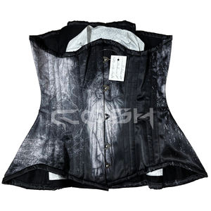 Corsé Gótico al por Mayor con Estampado de Árboles Nocturnos, Temática Oculta, para Halloween, Cosplay, con Doble Varillaje de Acero y Diseño Underbust - Product Image 1