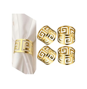 ที่ใส่แหวนผ้าเช็ดปากแบบท่อบิดเกลียวทำด้วยมือสำหรับตกแต่งงานเลี้ยงอาหารค่ำวันขอบคุณพระเจ้างานคริสต์มาส (สีทอง12ชิ้น) - Product Image 6