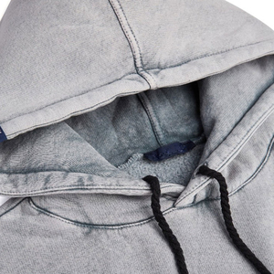 Pulls à capuche personnalisables délavés à l'acide pour hommes 100% coton Hiver Motif solide Meilleur design Tissu français avec différentes couleurs - Product Image 4