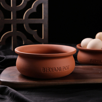 Cocotte à Biryani Classique Indienne en Terre Cuite, Écologique, Multi-Capacités, Non Vernie, Compatible Tous Types de Cuisinières, Ensemble d'Ustensiles de Cuisson