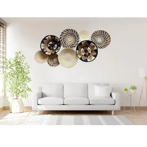 Good Quality Set of Natural Material Round Wall Hangings Made in Vietnam for House Decor, Wall Decor