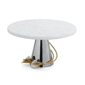 Wedding Anniversary Party Celebration Glossy White Powder Coated Rounded <b>Set</b> of 3 Aluminium <b>Cake</b> <b>Stand</b> Cup <b>Cake</b> <b>Stand</b> - Product Image 4