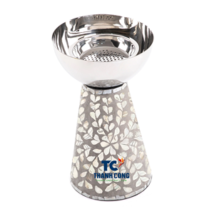 Diseño de lujo árabe madre de perla quemador de incienso conjunto incrustaciones Mubkhar regalo para Ramadán Bakhoor quemador conjunto - Product Image 1