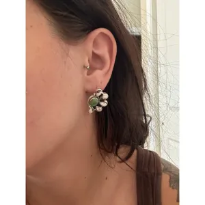 Southwest Handmade Multi Stone <b>Sterling</b> <b>Silver</b> Flower <b>Stud</b> <b>Earrings</b> - Product Image 2