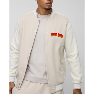 Vestes de baseball varsity bomber en satin brodé personnalisé OEM, patchwork, lettres, grande taille, vêtements de sport de course, vestes de basketball - Product Image 4