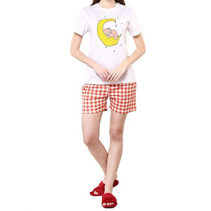 Conjunto de pantalones cortos con cuello redondo para mujer de calidad superior, ropa informal hecha a medida, conjunto doble por encima de la rodilla para el verano - Product Image 1