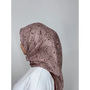 Satin Floral Patterned Scarf Washable Feature - Product Image 2