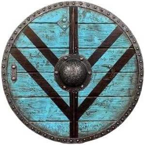 Escudo de Defensa de Madera Roja, Impresión Personalizada, Accesorio de Batalla Vikingo, Escudo de Disfraz Hecho a Mano - Product Image 5