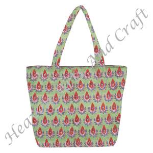 Sac à provisions matelassé en toile de coton imprimé à bloc complet personnalisé avec 2 motifs sac fourre-tout de plage poignée sac à provisions à bandoulière personnalisable - Product Image 4