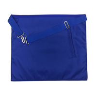 Tablier de gardiens provinciaux maçonniques avec rosettes brodées et écussons en tissu