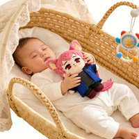 Adorable jouet en peluche lesté personnalisé, renard aux oreilles roses, super doux, poupée de type Q, pour enfants