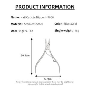 Alicate Pedicure Plata Acero inoxidable Venta al por mayor Profesional Uñas gruesas o encarnadas Toenail Clipper Nipper Alicate - Product Image 3