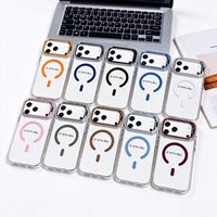 Étui de téléphone magnétique avec béquille transparente pour iPhone 18promax
