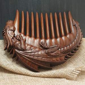 Peine de pelo con mango de madera hecho a mano OPTIMIZING para uso en salón de belleza de India Peine de madera al por mayor para uso comercial en venta - Product Image 3