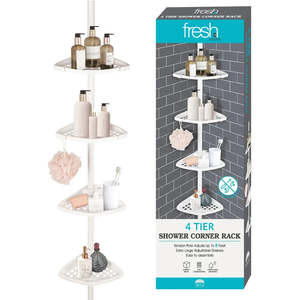 Portaoggetti Angolare per Doccia in Acciaio Inossidabile Moderno, Antiruggine, in Metallo Lucidato per Casa o Hotel - Product Image 6