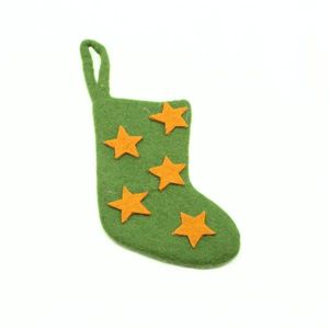 Chaussette de Noël en feutre faite à la main - Chaussette en feutre de laine de qualité supérieure - Chaussette de Noël en feutre de laine écologique - Product Image 3