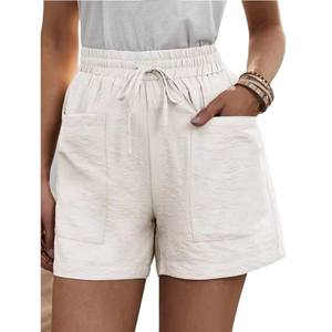 Pantalones Cortos Deportivos Casuales de Verano para Mujer, Talla Grande, de Algodón, Cintura Media, Pierna Ancha, Transpirables, de Alta Calidad - Product Image 3