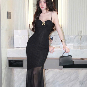 Robe longue sexy pour femmes élégante à manches courtes, alliant parfaitement élégance, confort, décontracté et formel pour divers événements, maxi en soie - Product Image 2