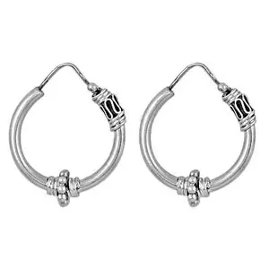 "Fine Dangle 925 <b>Silver</b> <b>Hoop</b> <b>Earrings</b> for Women's Daily Wear" - Product Image 1