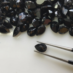 Espinela Negra Natural de 7x5 mm, Corte Pera, Piedra Preciosa Suelta de la Mejor Calidad para la Fabricación de Joyas - Product Image 3