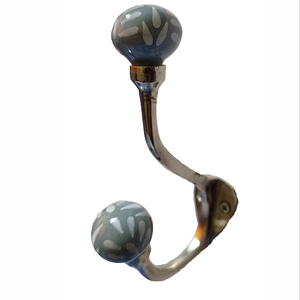 Gray Colored Ceramic <b>Wall</b> <b>Hook</b> Hanger with Painted Finished <b>Key</b> Holder and Bath Towel <b>Hook</b> Hangers <b>for</b> Clothes - Product Image 1