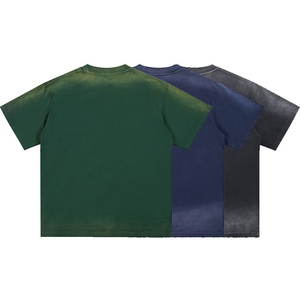 T-shirt d'été personnalisé en toile 100% coton épais, coupe oversize, style streetwear, délavé à l'acide, respirant, séchage rapide, effet vintage - Product Image 2