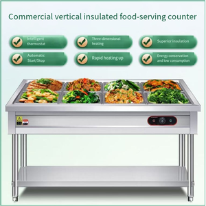 Baño María Eléctrico Comercial para <span class=keywords><strong>Comida</strong></span> Rápida, Exhibidor de Alimentos Calientes para Restaurante, Calentador de Alimentos para Buffet - Product Image 1