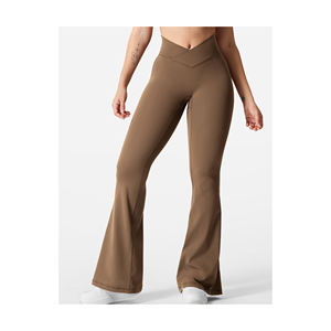 Collants de sport de fitness évasés taille haute pour femmes pantalons de yoga d'été en polaire Leggings push-up inspirés de Streetwear pour l'entraînement de gymnastique - Product Image 5