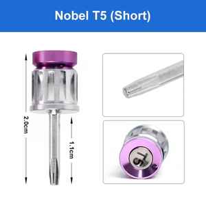 Pilotes hexagonaux dentaires UL AMIN Vis de butée d'implant électrique manuelle Nobel T5 Clé dynamométrique hexagonale courte Clé à cliquet longue codée par couleur - Product Image 3