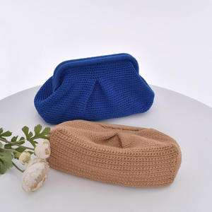Sac Nuage en Coton Tissé Fait Main au Crochet pour Femme, Fermeture à Rabat, Polyvalent Quatre Saisons, en Polyester Durable, Capacité 3L+, Sans Bandoulière, Printemps - Product Image 3